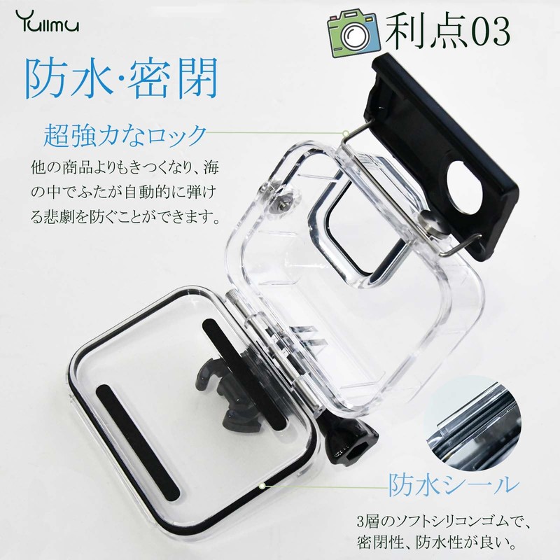 Yullmu GoPro HERO 12 11 10 9 Go Pro Waterproof
