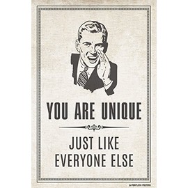 Pointless Posters You are Unique Just Like Everyone Else Demotivational Poster Print