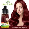 Shampoo Tinte Cubre Canas Rojo Uva Herbishh 500ml