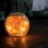 Uonlytech Salt Rock Lamp Battery Powered Himalayan Pink with Crackle