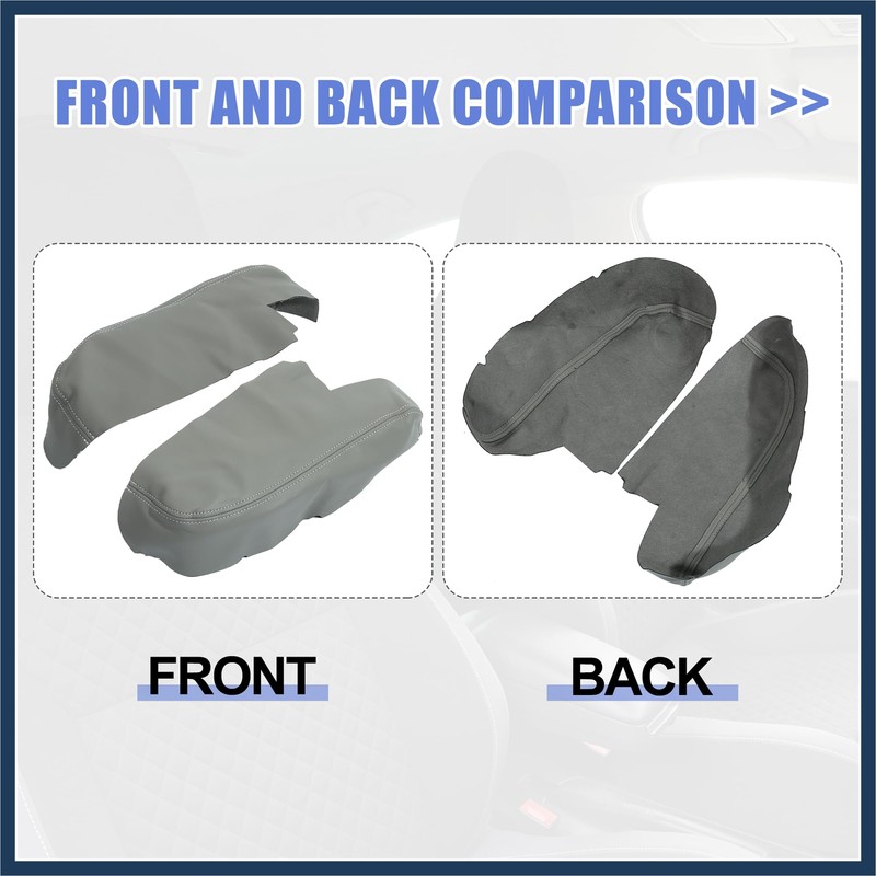 VekAuto 1 Pair Front Door Cover Armrest Cover Pad Replacement