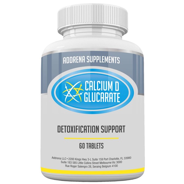 Calcium D-Glucarate 500mg- CDG for Liver Detox, Cleanse, Menopause, Estrogen Management | 60 Tablets Cal D Glucarate Supplements