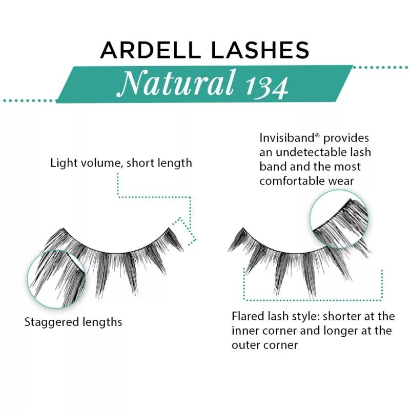 Ardell False Eyelashes #134 Black (4 Pack)