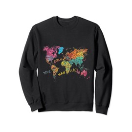 World Map Typographic Sweatshirt