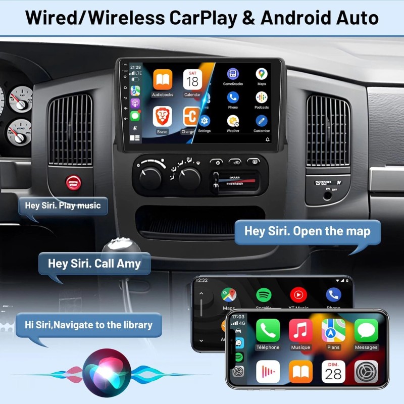 unbranded For 2002-2005 Dodge Ram 1500 2500 3500 Android 12.0