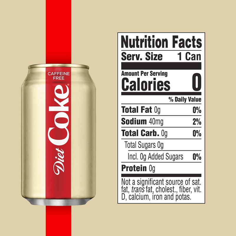 Diet Coke Caffeine Free Soda Soft Drink, 12 fl oz,