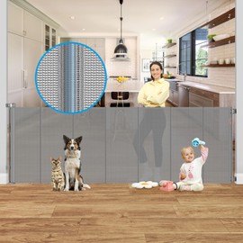 Reinforced 42" Extra Tall X 159" Extra Wide Baby Gate Retractable Baby Gates Prevent Babies and Dogs from Squeezing Through Extra Tall Retractable Dog Gate Extra Tall Pet Gate Extra Long Baby Gate