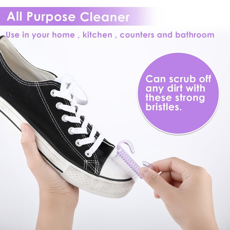 8 Pcs Nail Cleaning Brush with Handle Grip, Fingernail Scrub