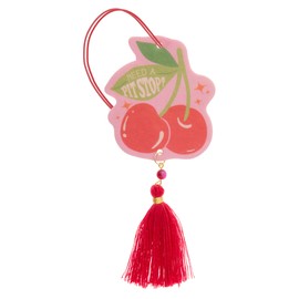 Karma, Shaped Air Fresheners, Essential Oil Diffuser for Cars, Home & Office - Colorful Decorative Hanging Air Freshener with Tassel, Cherries