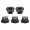 sourcing map 25Pcs M10 Aluminum Alloy Flange Nylon Insert Lock