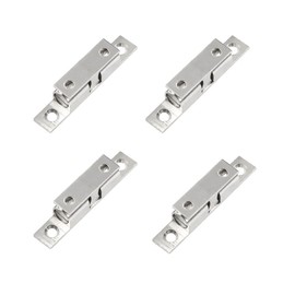 4 Pieces Double Ball Roller Catch Adjustable Copper Ball Toggle Latch with Screws Ball Catch Furniture Latch for Cabinet Door Cupboard (Silver/70mm)