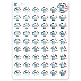 Change Filter Planner Stickers / 54 Fun Vinyl Stickers (1/2”) / AC Furnace HVAC Chores/Essential Productivity Life Planner Stickers/Bujo Bullet Journaling/Appointments (Matte Vinyl, 1 Sheet)