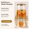 1 Gallon High Borosilicate Glass Beverage Dispenser with Glass Lid,
