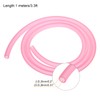 sourcing map PVC Petrol Fuel Line Hose 5mmx8mm 1m Pink