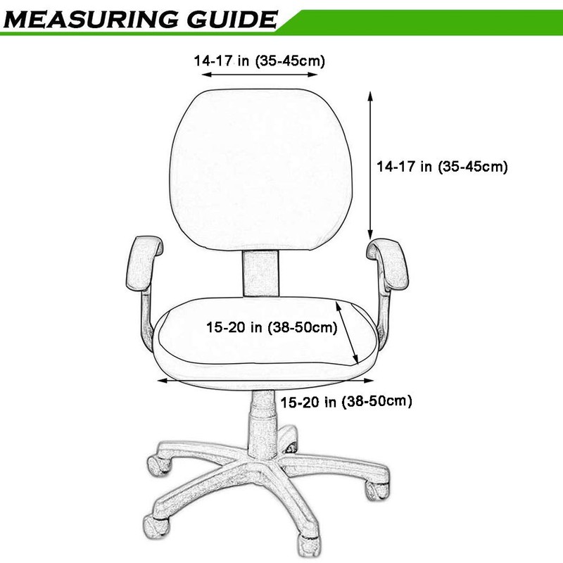 Smiry Stretch Jacquard Office Computer Chair Covers, Removable Washable Universal