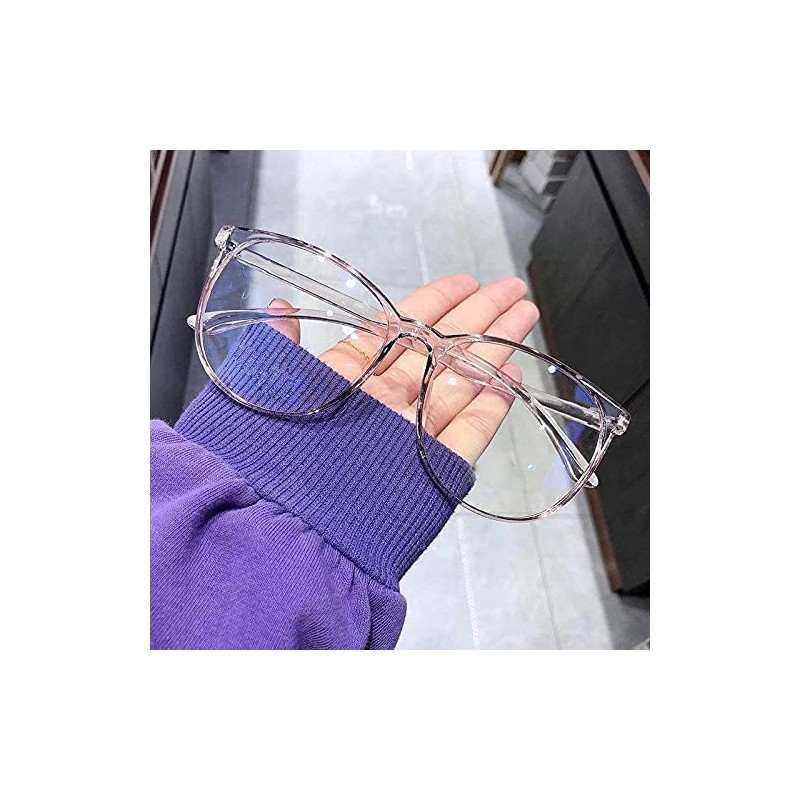 Rewhey Transparent Computer Glasses Frame Women Men Anti Blue Light