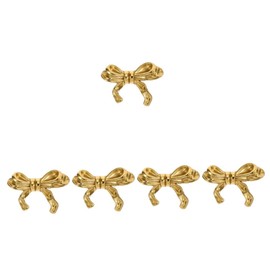 Artibetter Pack of 5 Bow Handle Dresser Drawer Handles Knobs for Kitchen Cabinets Door Pulls Cute Door Handle Furniture Knobs Wardrobe Handle Wardrobe Pulls Small Chest of Drawers Buttons Brass