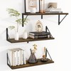 Heimlove 24 Inches Rustic Brown Floating Shelves,8 Inches Deep Wall