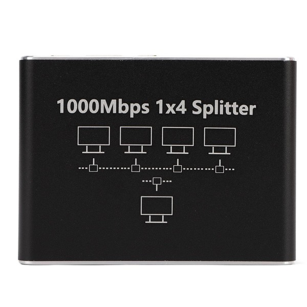 1 to 4 Ethernet Splitter 1000Mbps High Speed, LAN Network