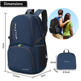 MAXTOP 50L/40L Backpack Ultra Lightweight Packable Foldable Rucksack Water Resistent For Men Women Kids Outdoor Camping Hiking Travel Daypack Handy Durable Gifts For Men Women