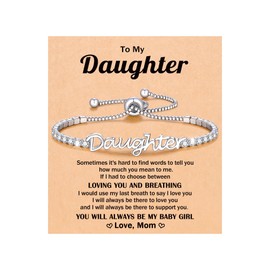 UNGENT THEM Daughter Gifts from Mom Mother, Valentine's Day Christmas Birthday Gifts for Adult Daughter Bracelet Jewelry