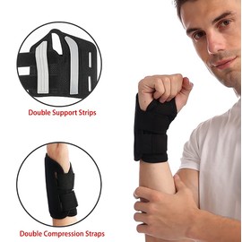 Wrist Brace for Carpal Tunnel,Night Wrist Sleep Supports Splints,Arm Stabilizer with Compression,Helps Relieve Tendinitis Arthritis Carpal Tunnel Pain - Reduces Recovery Time for Men Women - Right Small/Medium