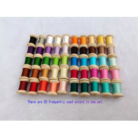 Jinmaya Silk Mulberry Silk Thread for DIY Handmade Embroidery 50 Colors Spools Cross Stitch Needle Point Handicraft Supply Chinese Suzhou Embroidery Silk