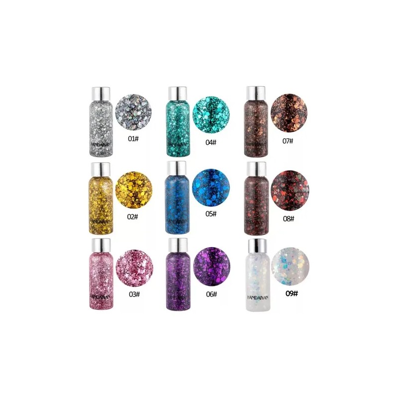 Body Glitter Cabello Cuerpo Brillos Maquillaje Colores Full