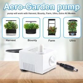 200623 Aero-Garden Pump with 10 Filters, Ultra Quiet Hydroponics Growing System Pump fit for Harvest Bounty Farm Extra Ultra All Model