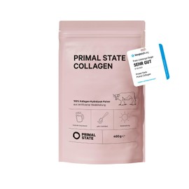 Primal State® Collagen Powder 460g – Unflavoured – Bioactive Collagen Hydrolysate – Peptides Type 1 and 3 – Perfect Solubility