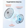 "60W Wall-Mounted Fan with IP44 Protection 3 Speeds Long Airflow