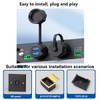 PENGLIN 2PCS Waterproof Dual USB 3.0 Female to Female Coupler