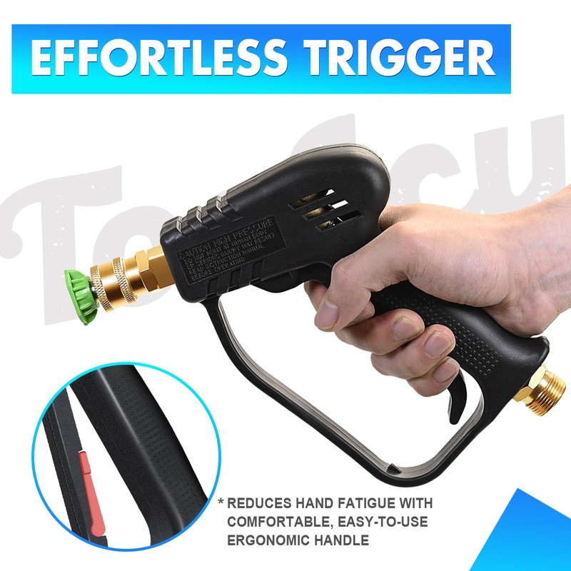 TOOLCY Short Pressure Washer Gun with 5 Nozzle Tips, 4000