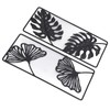 2pcs Leaf Statue Black Style Embossed Design Metal Material Decorative