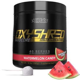 EHP Labs OxyShred Hardcore - Trituradora termognica, polvo para antes del entrenamiento con L glutamina y acetil L carnitina, bebida de refuerzo...   