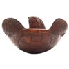 8" Hand Carved Wood Hawaiian Double Honu Sea Turtle Bowl