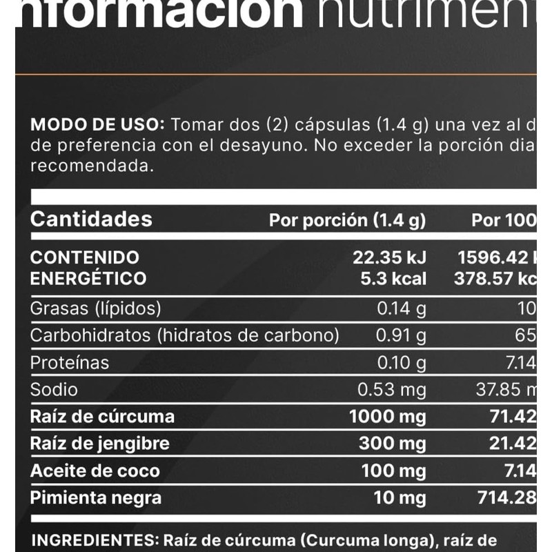 B Life Mezcla Herbal con Cúrcuma y Aceite de Coco