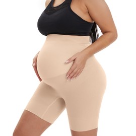 KUNINDOME Plus Size Maternity Shapewear, Nude, 4X-Large
