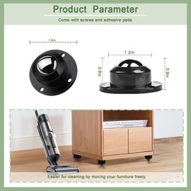 LePvo 1 Inch Small Caster Wheels For Furniture, Self Adhesive Caster Wheels, 360° Swivel Wheels, 28 LBS Load Capacity Per Wheel, Low Profile Wheels for Small Appliance Storage Box lightweight (8 Pack)