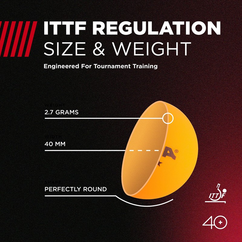 STIGA Tournament-Quality 3-Star Ping Pong Balls – Official Size and