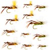 12 Parachute Hopper Dry Flies for Trout Fly Fishing Flies