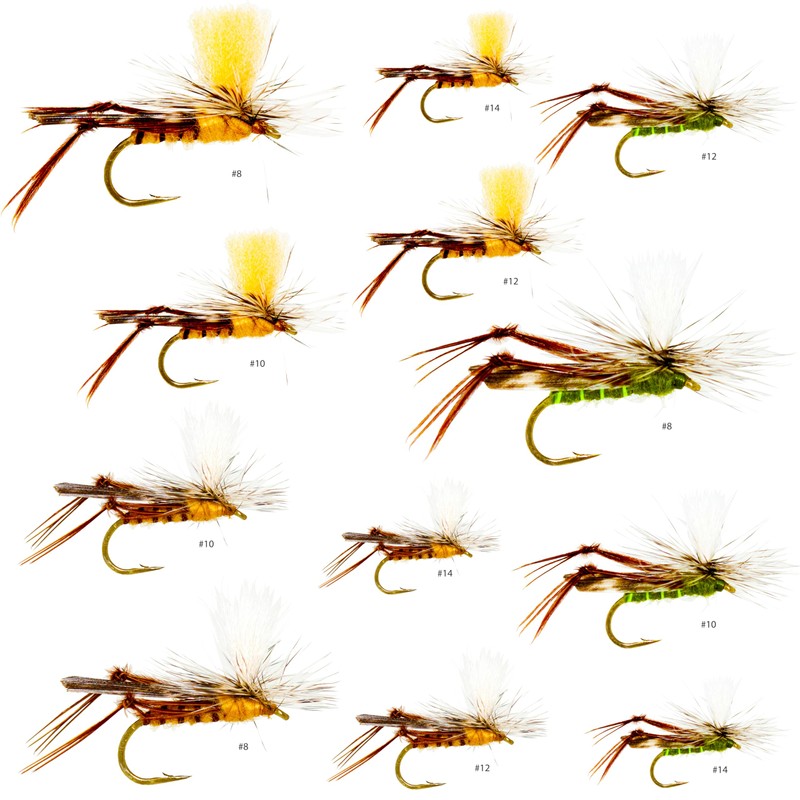 12 Parachute Hopper Dry Flies for Trout Fly Fishing Flies