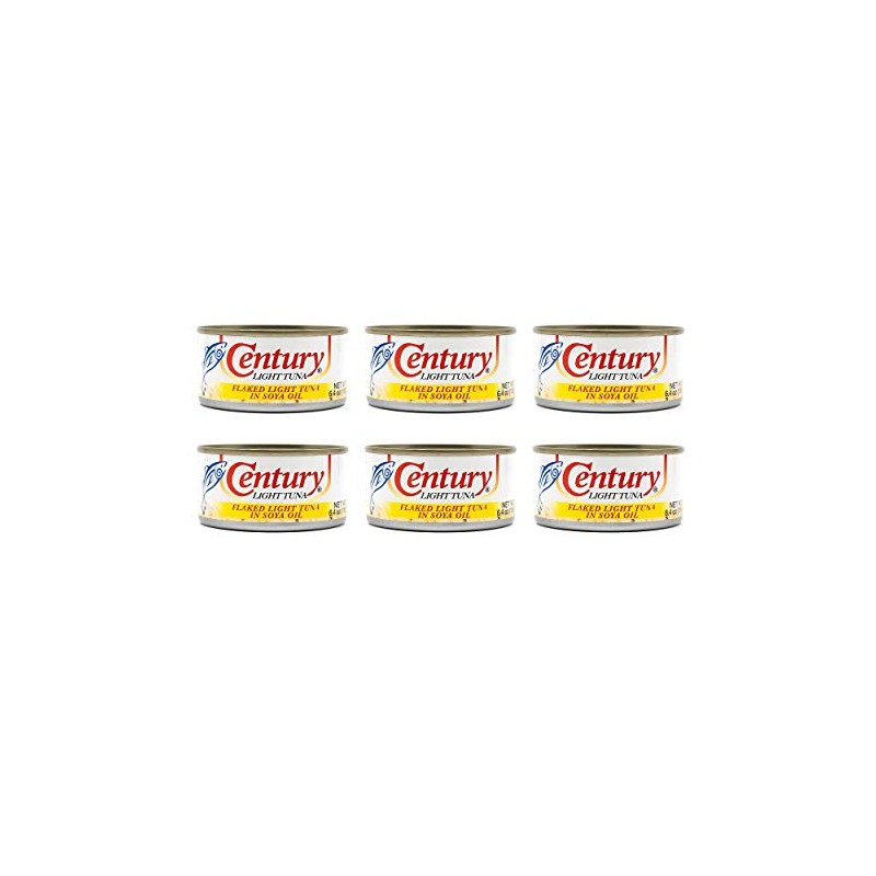 Century Filipino Flaked Light Tuna in Soya Oil (6 Pack,