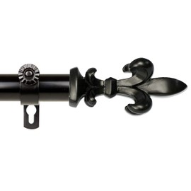 A&F Rod Decor - Arrowhead 1" Curtain Rod 48-84 inch - Black