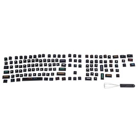 Dot Keycap Dye Sublimation Mechanical Keyboard Compatible with 61/64/68/87/96/104/108Black