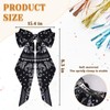 Black Bandana Ribbons Bow Hair Clips for Girls Large French
