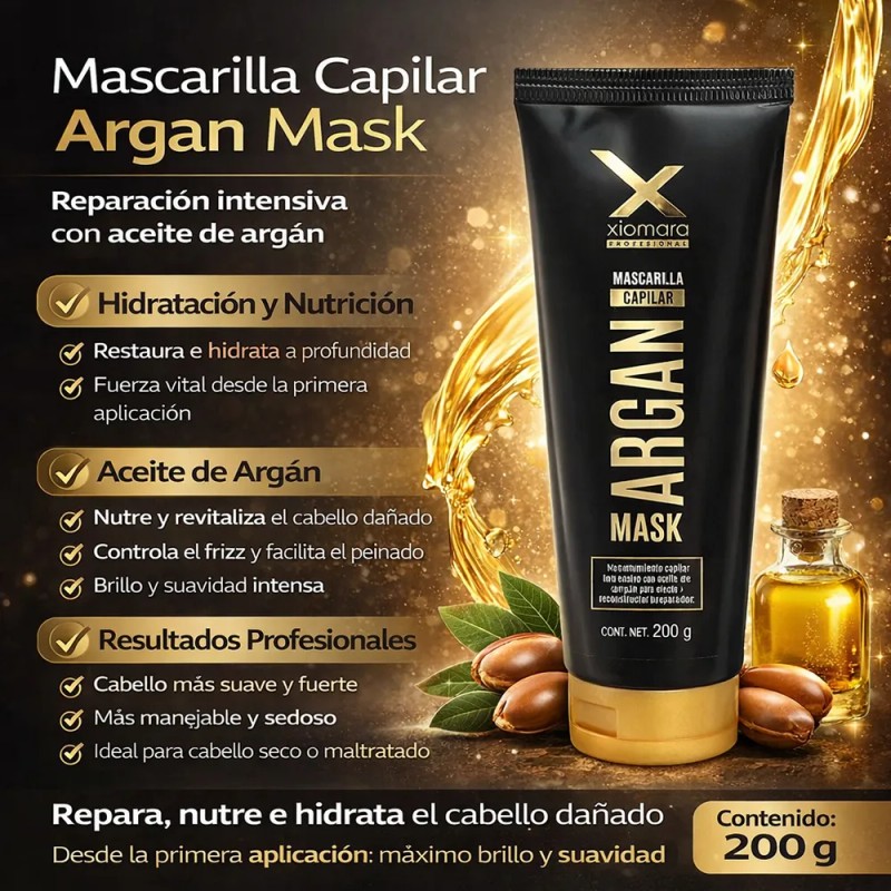 Mascarilla De Argán Xiomara Reconstructor Y Reparador 200g