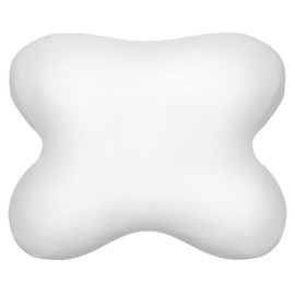 Edda Lux Cover suitable for Tempur All-Around sleeping pillow, 60/56 x 50/48 cm, dimensionally retaining jersey cushion cover for butterfly pillows, made of 100% cotton, in white