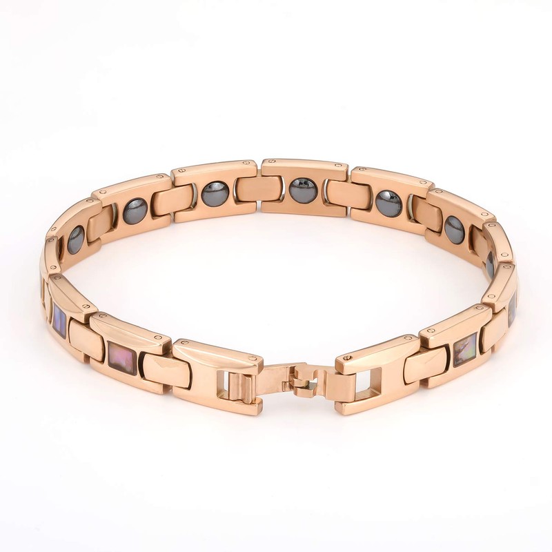Germanium Bracelet Women's Bracelet Colorful Natural Seashell Inlay Pink Gold
