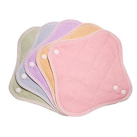 Suto Kotto Cloth Napkins, Weed Sheets, Organic Liner, Set of 5, Made in Japan (Pastel Liner)